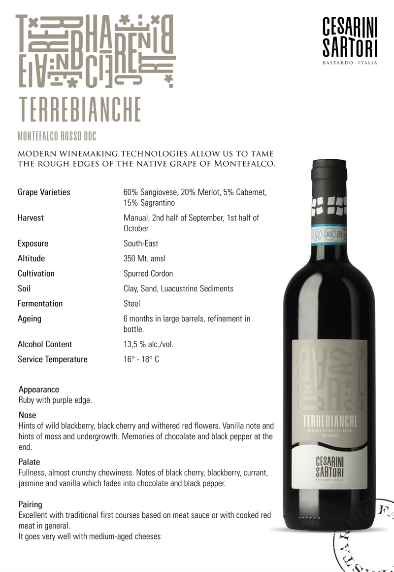 TERREBIANCHE Montefalco Rosso DOC 2021 [Cesarini Sartori] 75cl