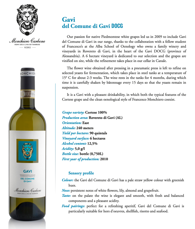 GAVI DI GAVI DOCG 2023 [Monchiero Carbone] 75cl