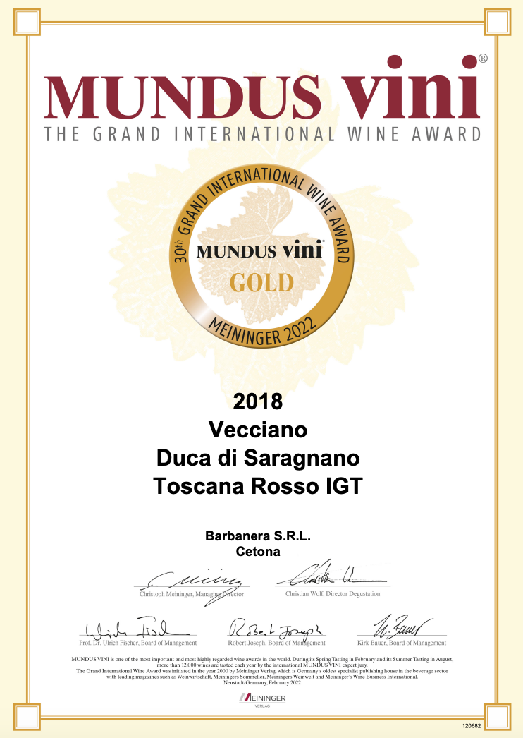 VECCIANO Duca Di Saragnano 2018 [Barbanera] 75cl