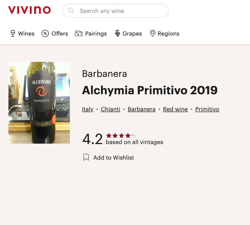 ALCHYMIA 2019 [Barbanera] 75cl UVDS44 - Once Upon A Vine
