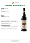 BARBERA D'ALBA Santa Rosalia 2018 [Brezza] 75cl - Once Upon A Vine