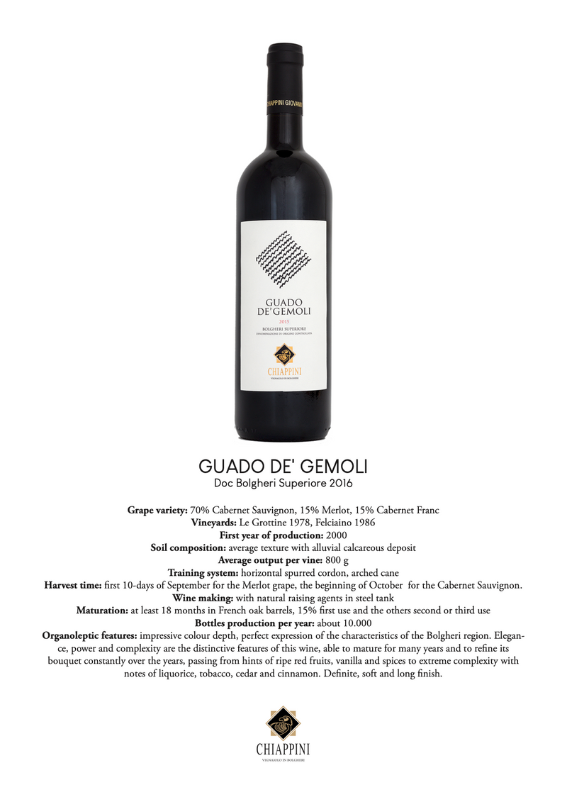 GUADO DE GEMOLI 2012 [Chiappini] 75cl - Once Upon A Vine