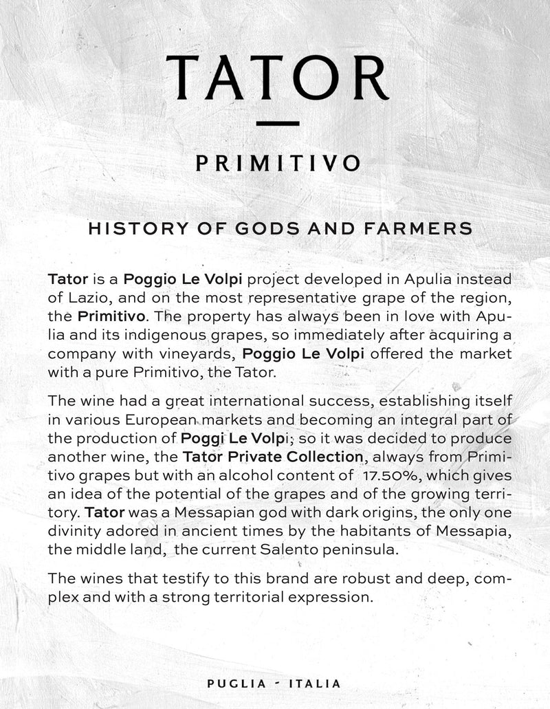 TATOR 2020 [Poggio Le Volpi] 75cl UVPV69 - Once Upon A Vine Singapore