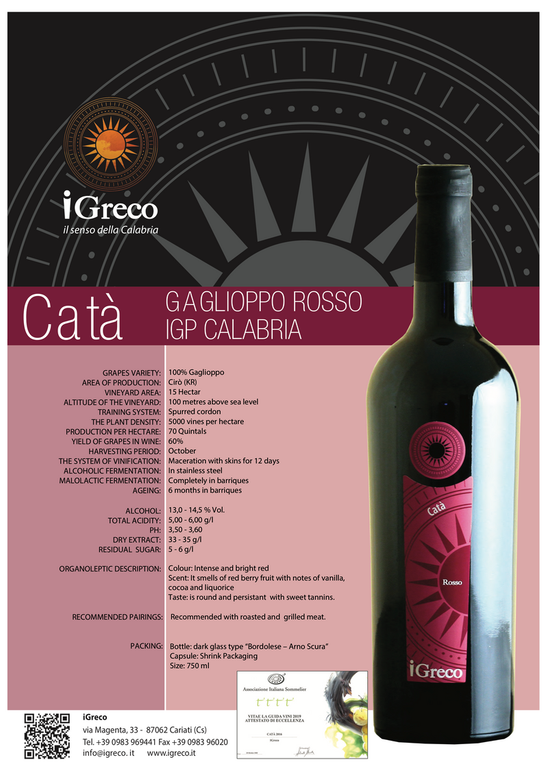 CATA 2017 [iGreco] 75cl - Once Upon A Vine