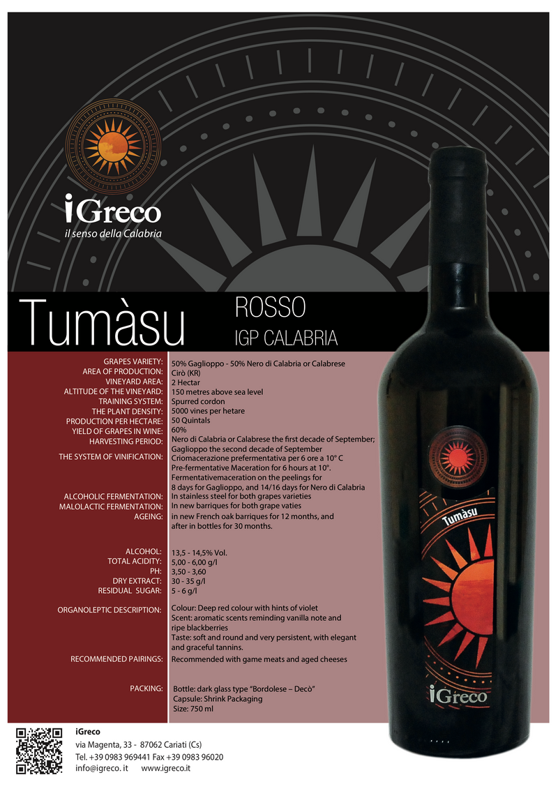 TUMASU 2017 [iGreco] 75cl - Once Upon A Vine